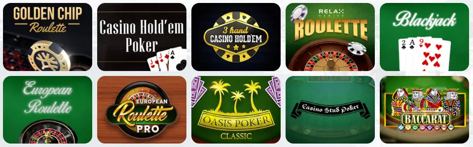Juegos de mesa en SomosCasino