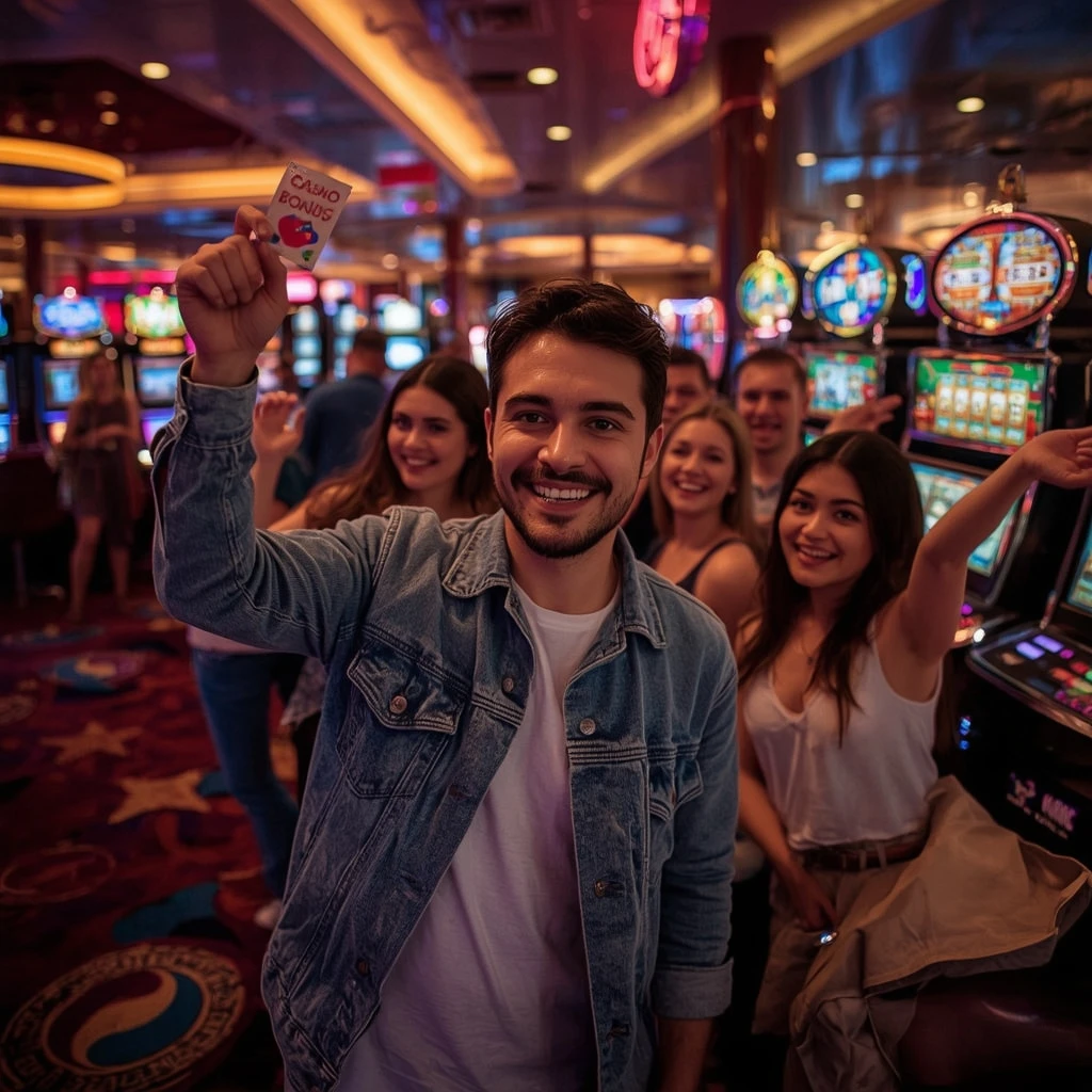 una persona con un bono de casino SOMOSCASINO